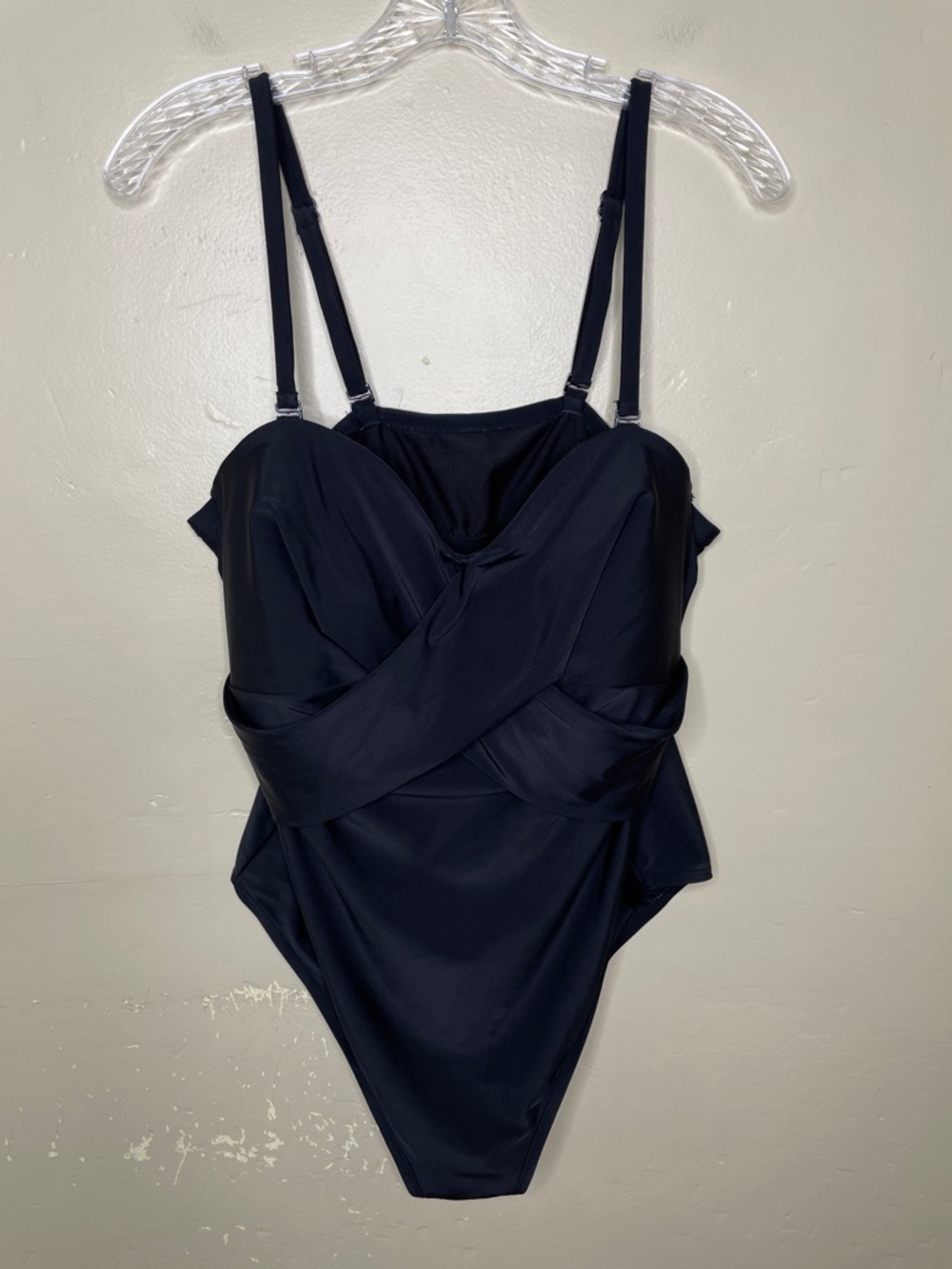 KONA SOL Black One Piece Figure Flattering Modest Swimsuit 20W